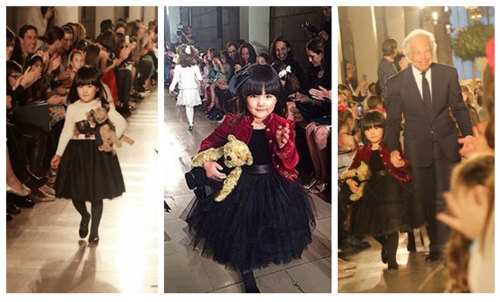中国童模王诗龄在国际T台走秀大获成功