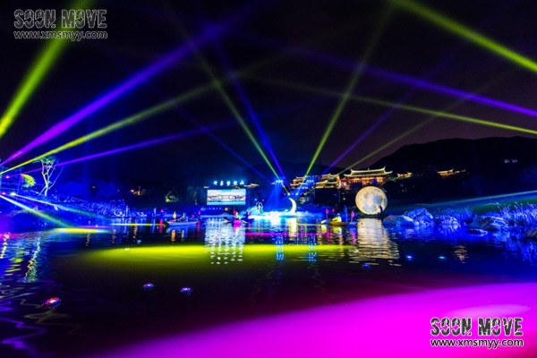 泉州印象紫帽山山水大剧现场唯美灯光效果美轮美奂 (5)