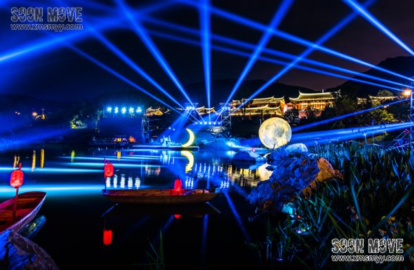 泉州印象紫帽山山水大剧现场唯美灯光效果美轮美奂 (7)